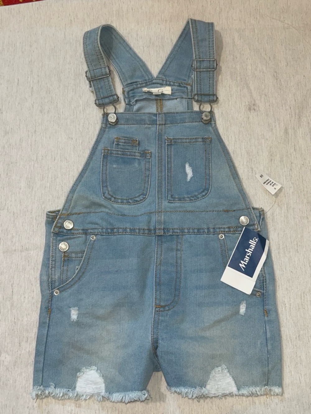 Jessica Simpson Light Blue Denim Shortalls Overalls